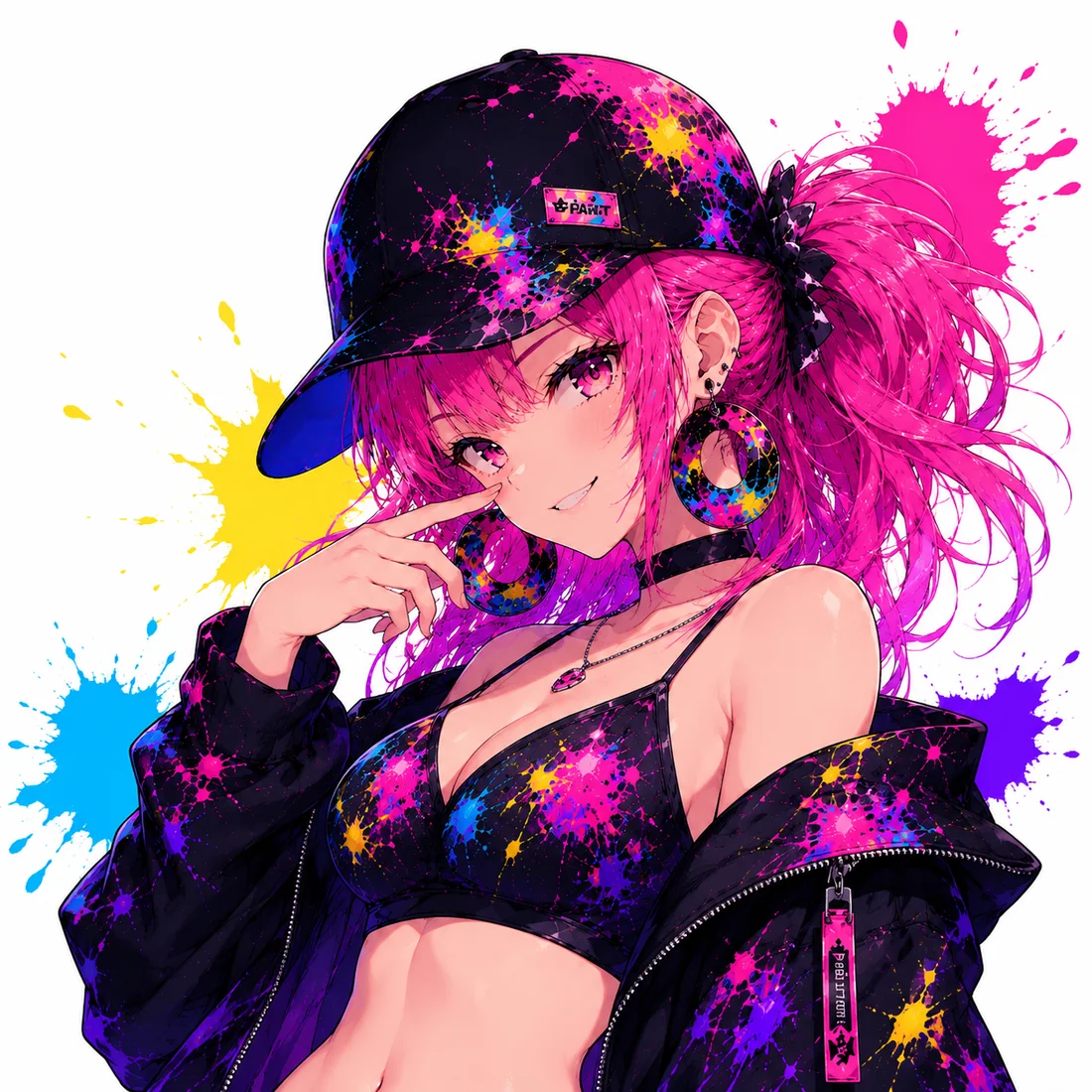 Vivid paint-splatter illustration, the homelab mascot